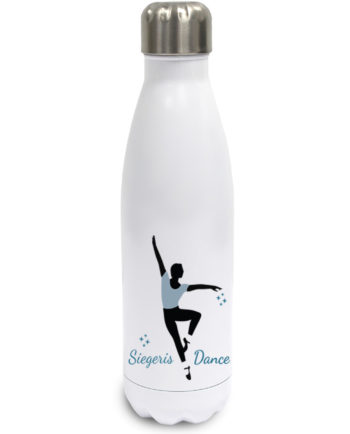 Siegeris Dance Blue Print White Stainless Steel Drinks Bottle