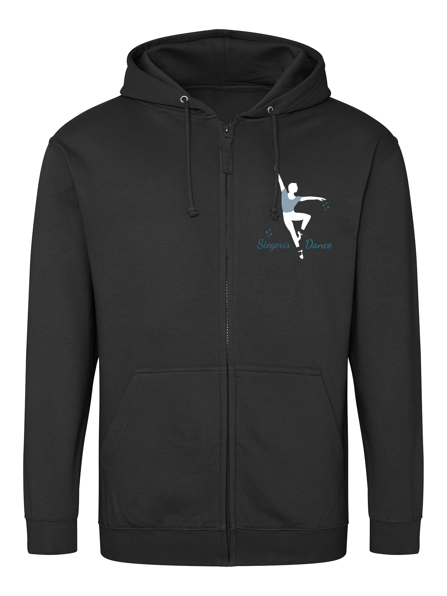 Siegeris Dance Blue Print Zipped Hoodie