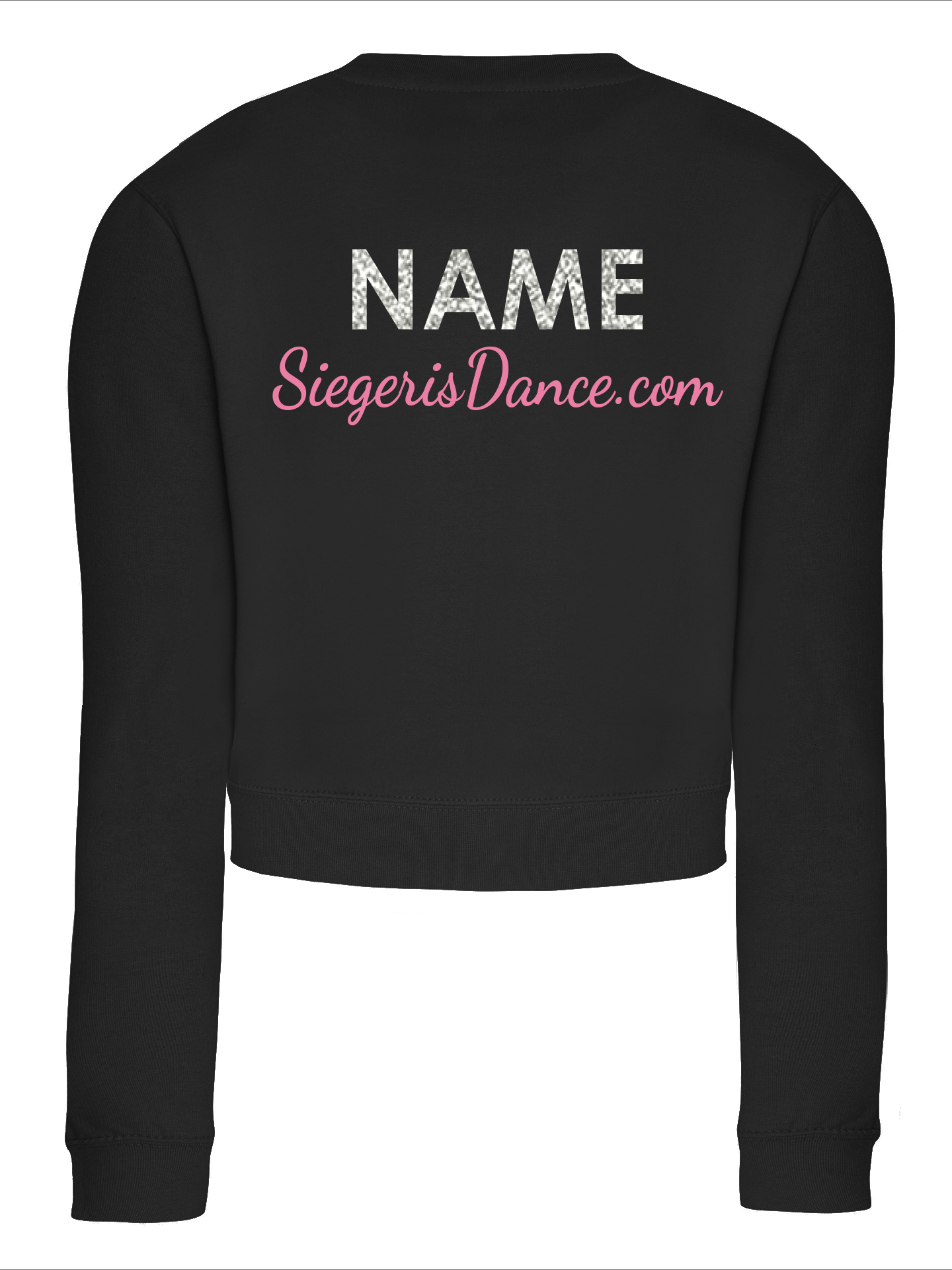 Siegeris Dance Pink Print Cropped Sweatshirt - Image 2