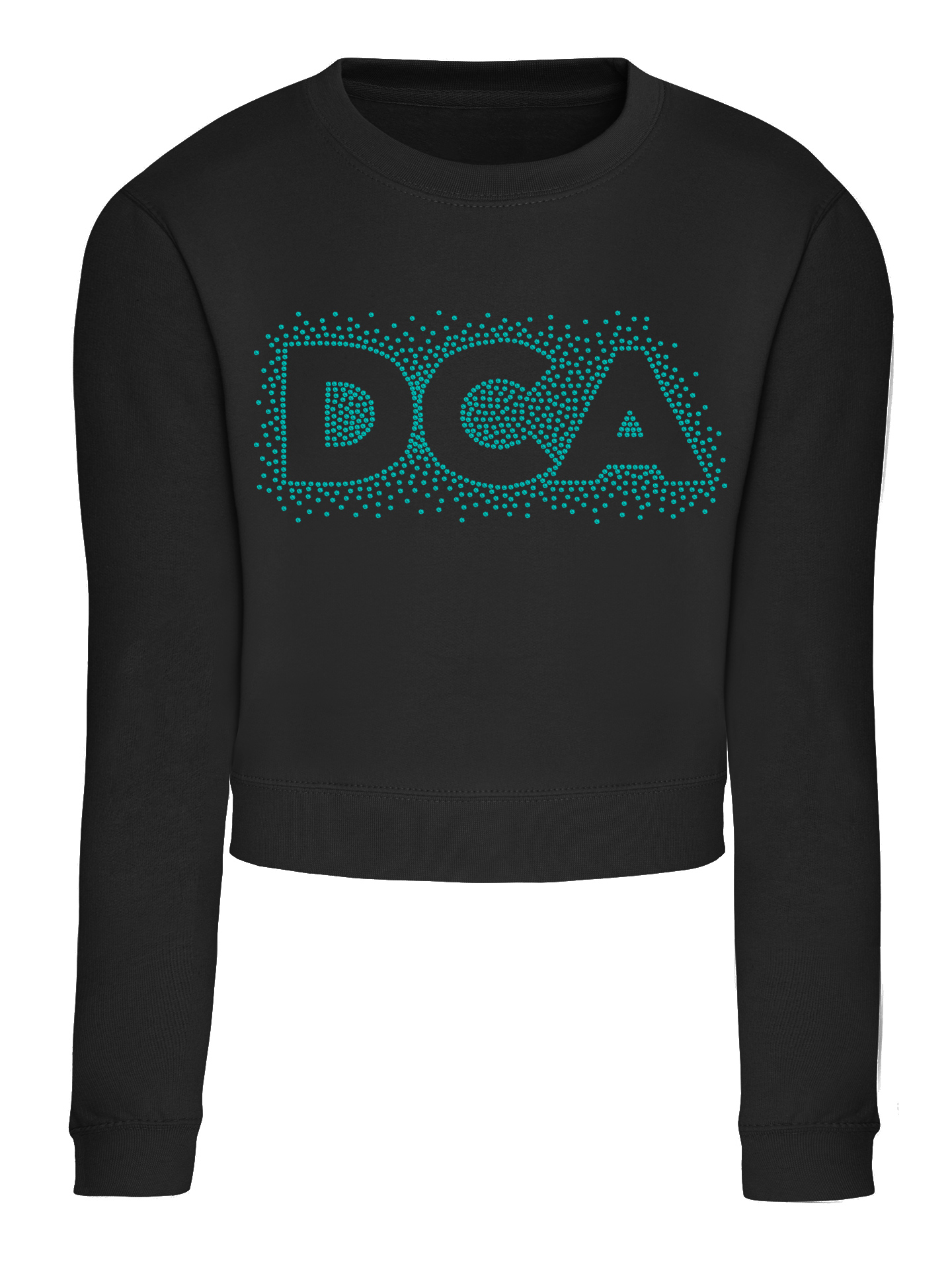 DANCE & CHEER-A-CALITY Rhinestone Cropped Sweatshirt