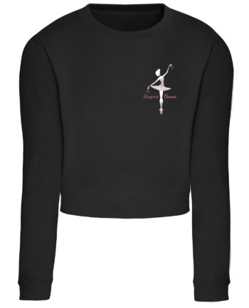 Siegeris Dance Pink Print Cropped Sweatshirt