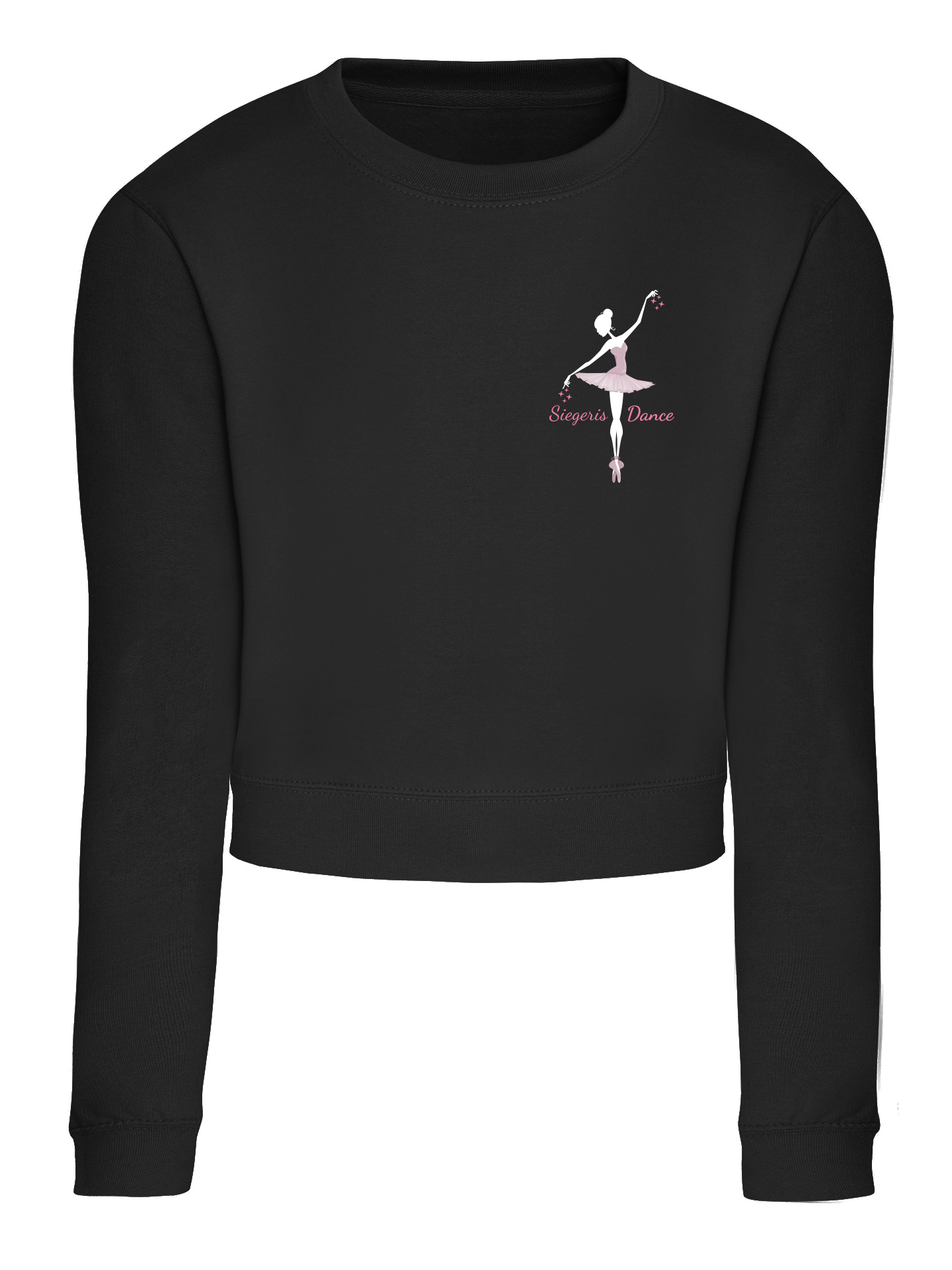 Siegeris Dance Pink Print Cropped Sweatshirt