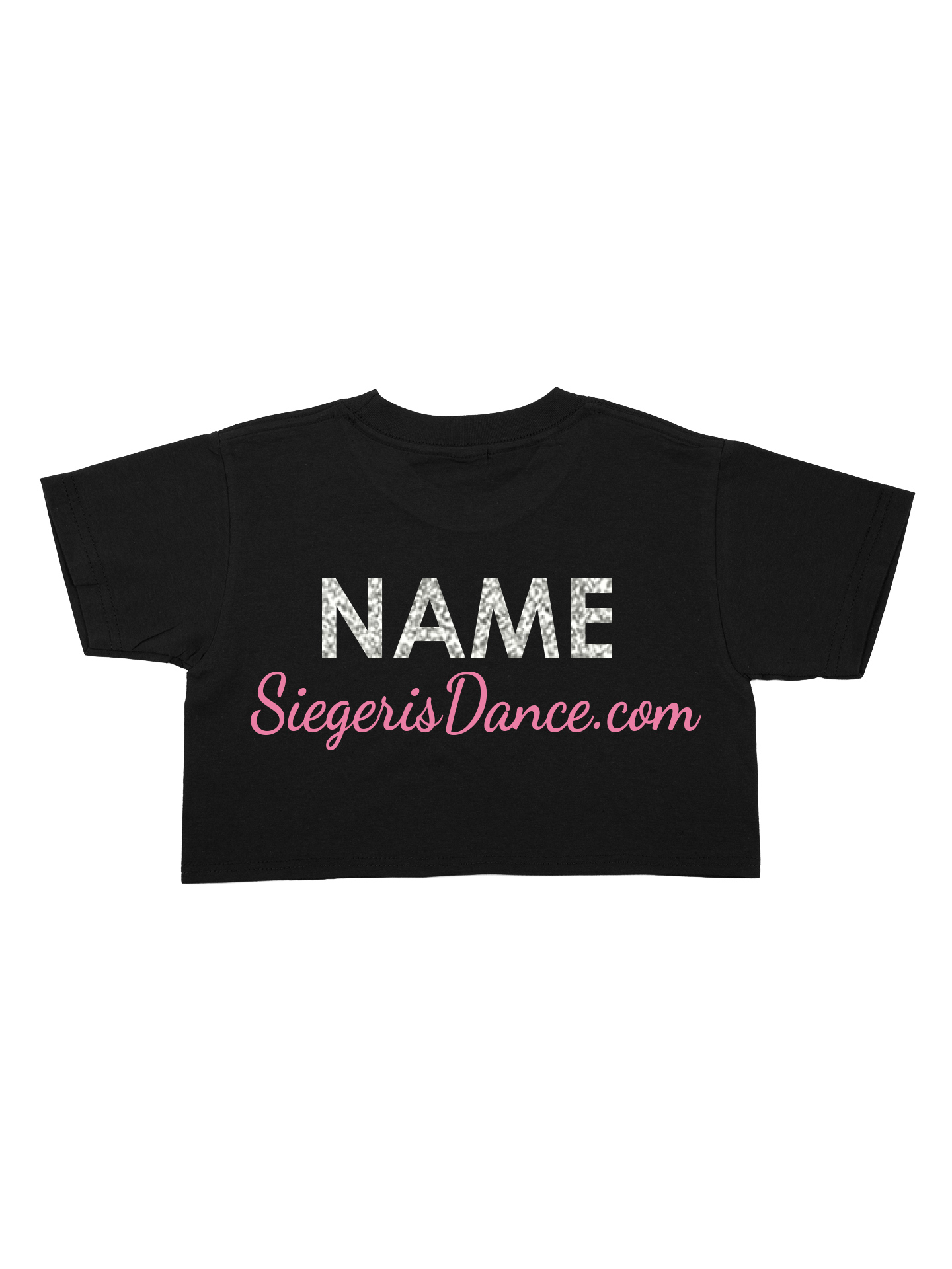 Siegeris Dance Pink Print Cropped T-Shirt - Image 2