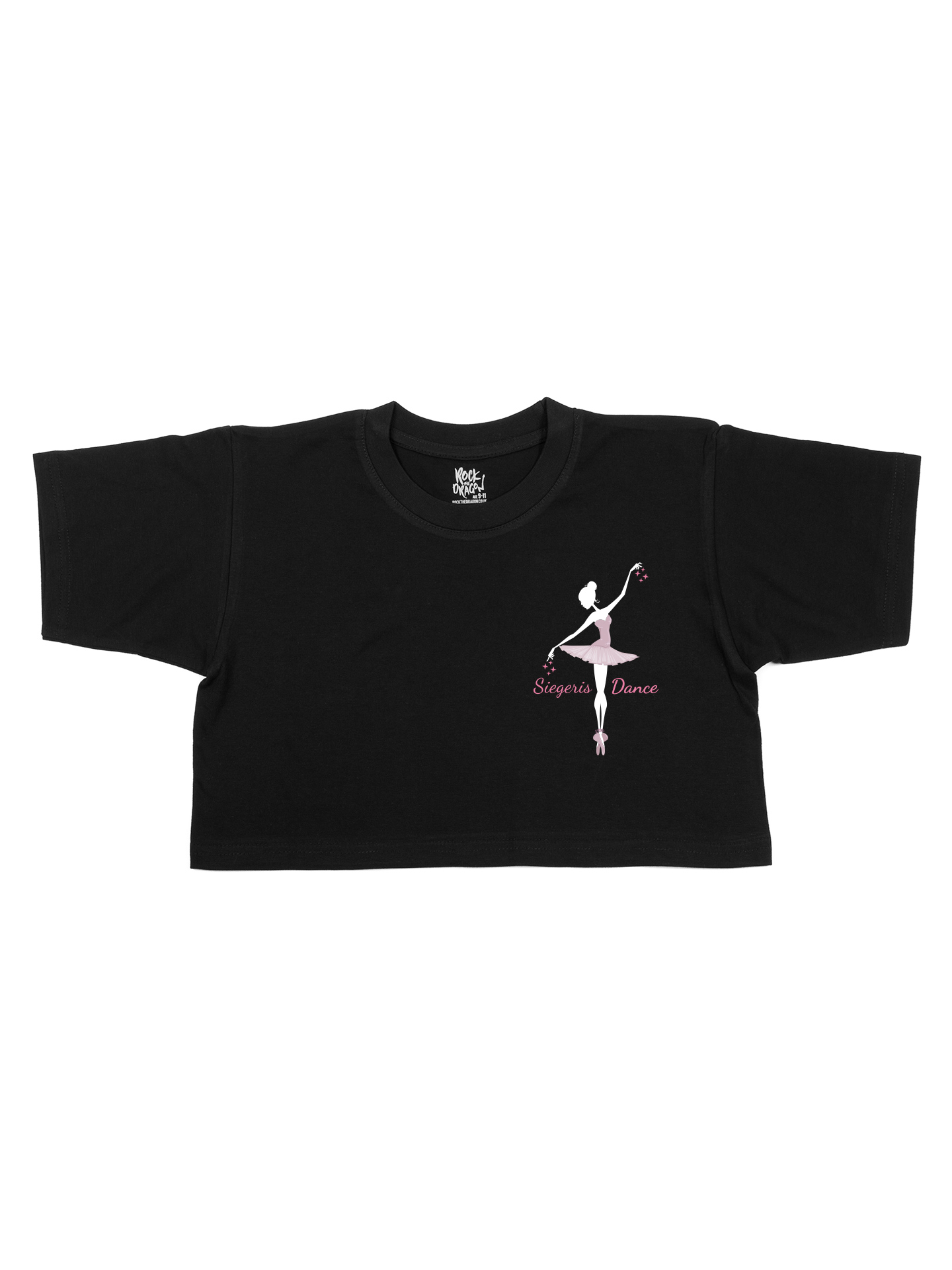 Siegeris Dance Pink Print Cropped T-Shirt