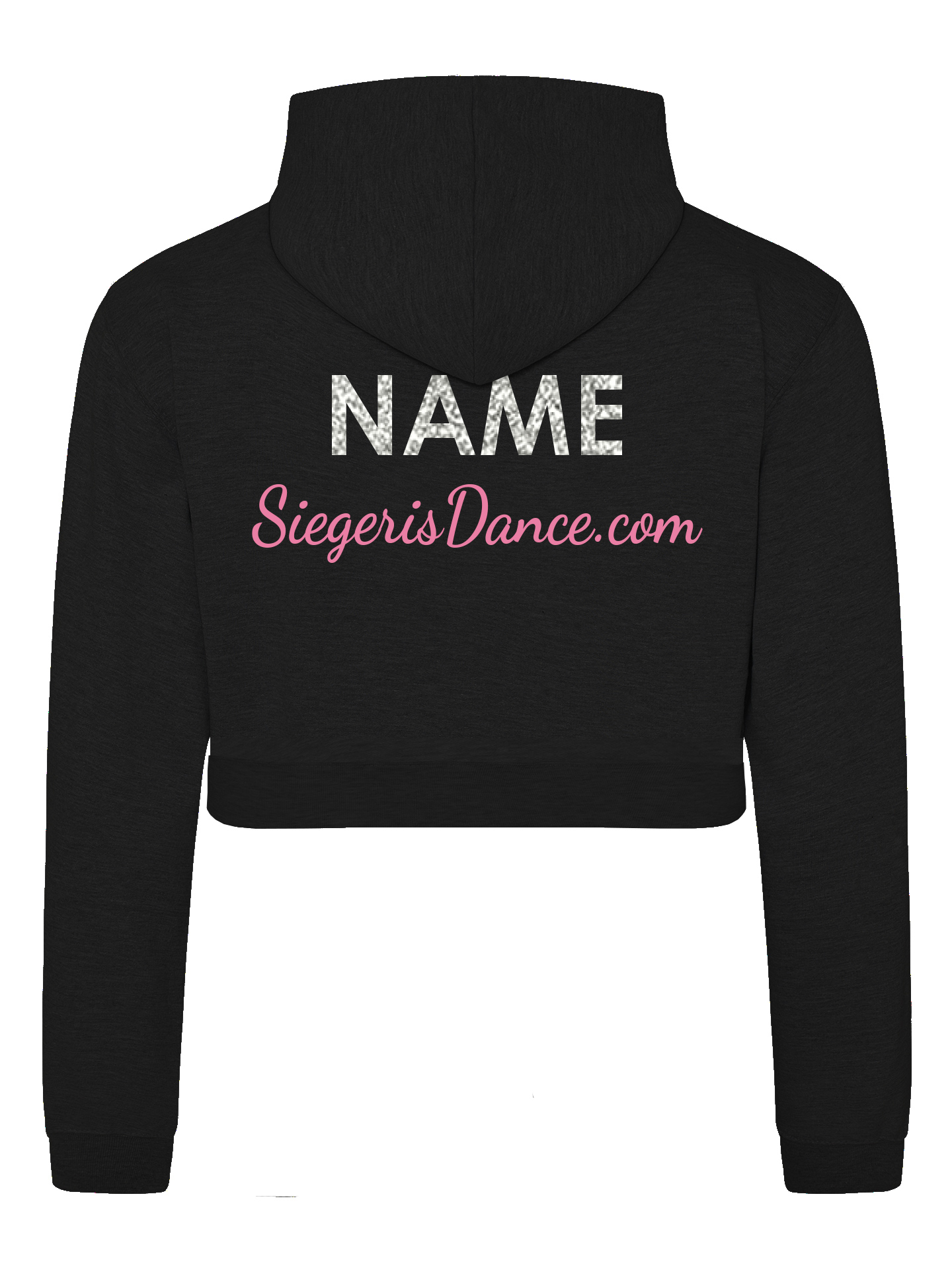 Siegeris Dance Pink Print Cropped Hoodie - Image 2