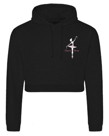 Siegeris Dance Pink Print Cropped Hoodie