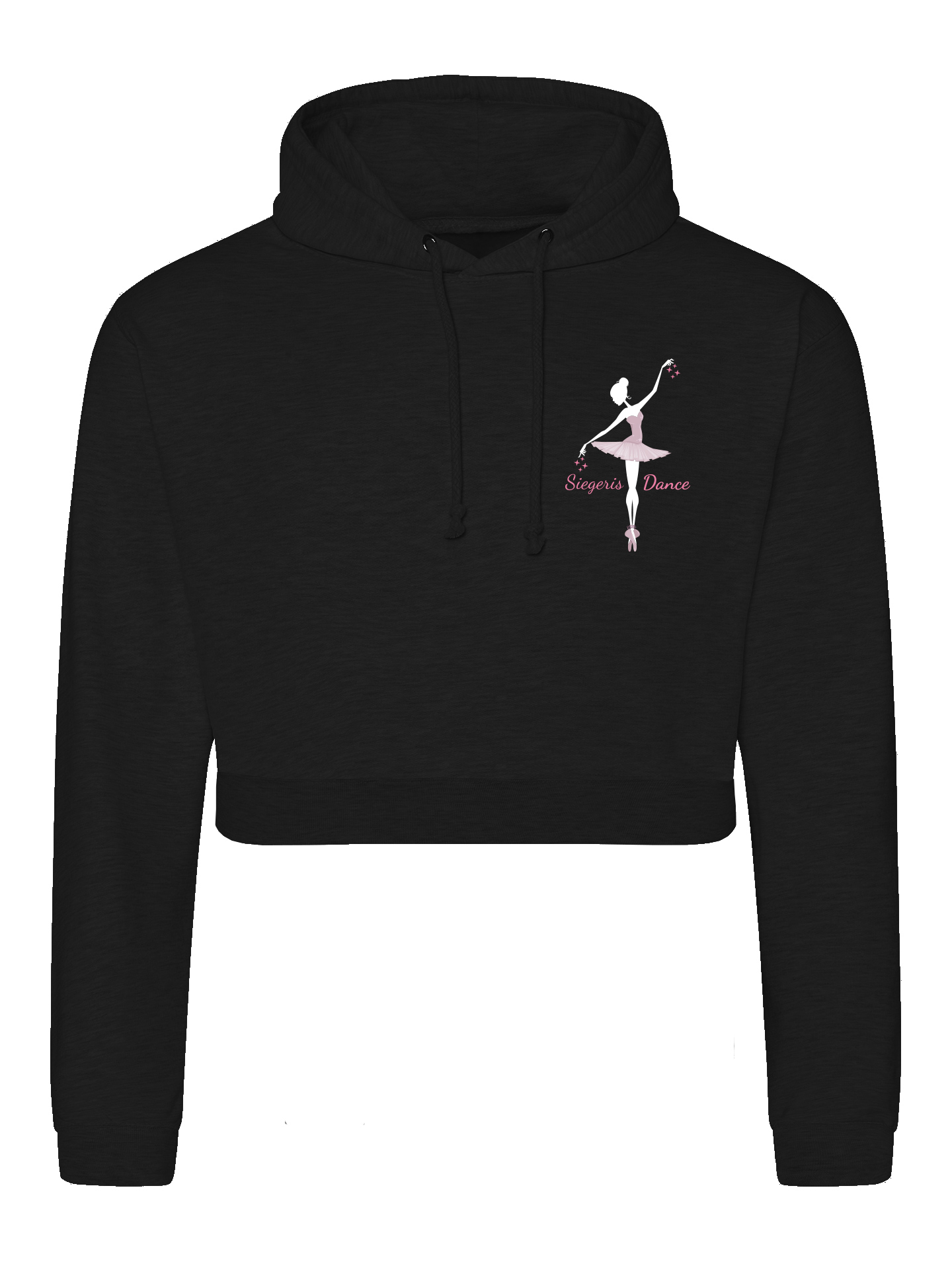 Siegeris Dance Pink Print Cropped Hoodie