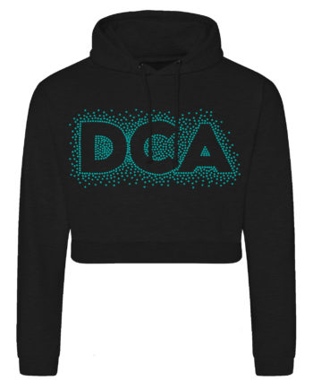 DANCE & CHEER-A-CALITY Rhinestone Cropped Hoodie