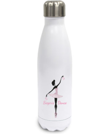 Siegeris Dance Pink Print White Stainless Steel Drinks Bottle