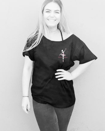 Siegeris Dance Pink Print Wide Neck T-Shirt