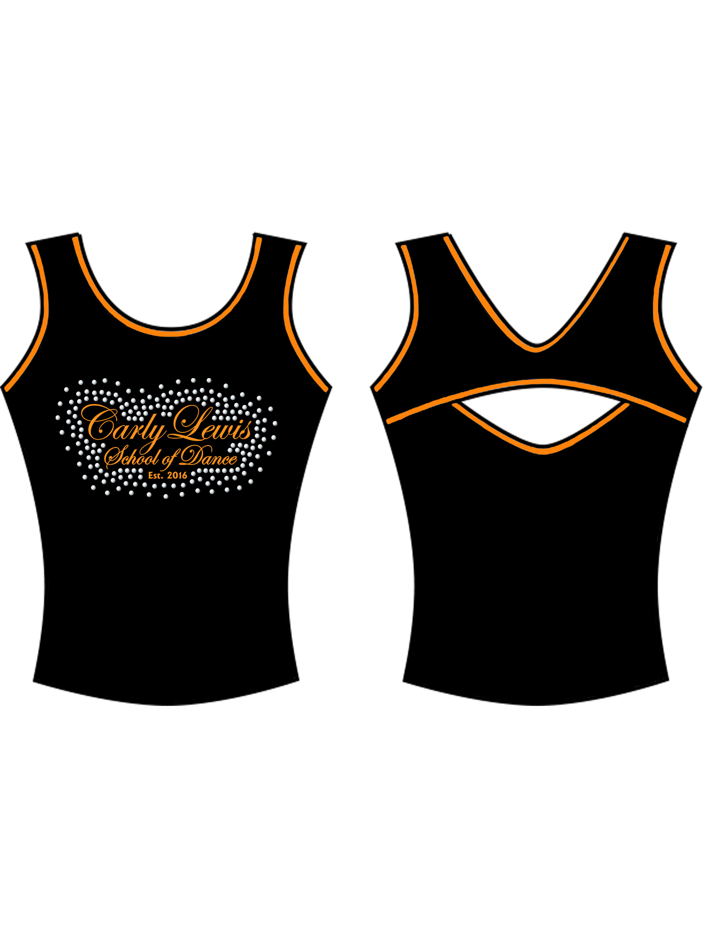 Carly Lewis School of Dance Lycra Top**CUSTOM LYCRA 6-8 WEEK LEAD TIME**