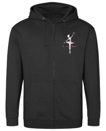 Siegeris Dance Pink Print Zipped Hoodie