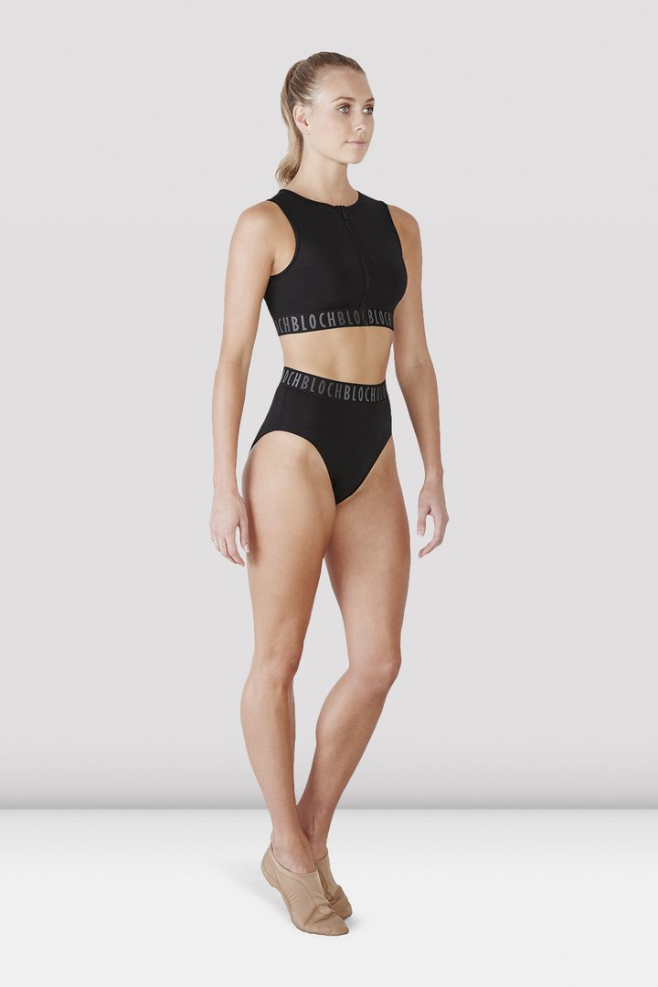 Bloch Ladies Remy Zip Front Crop Top