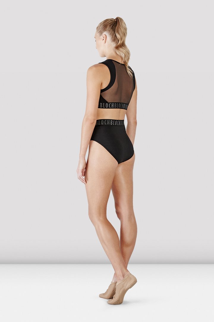 Bloch Ladies Remy Zip Front Crop Top - Image 2