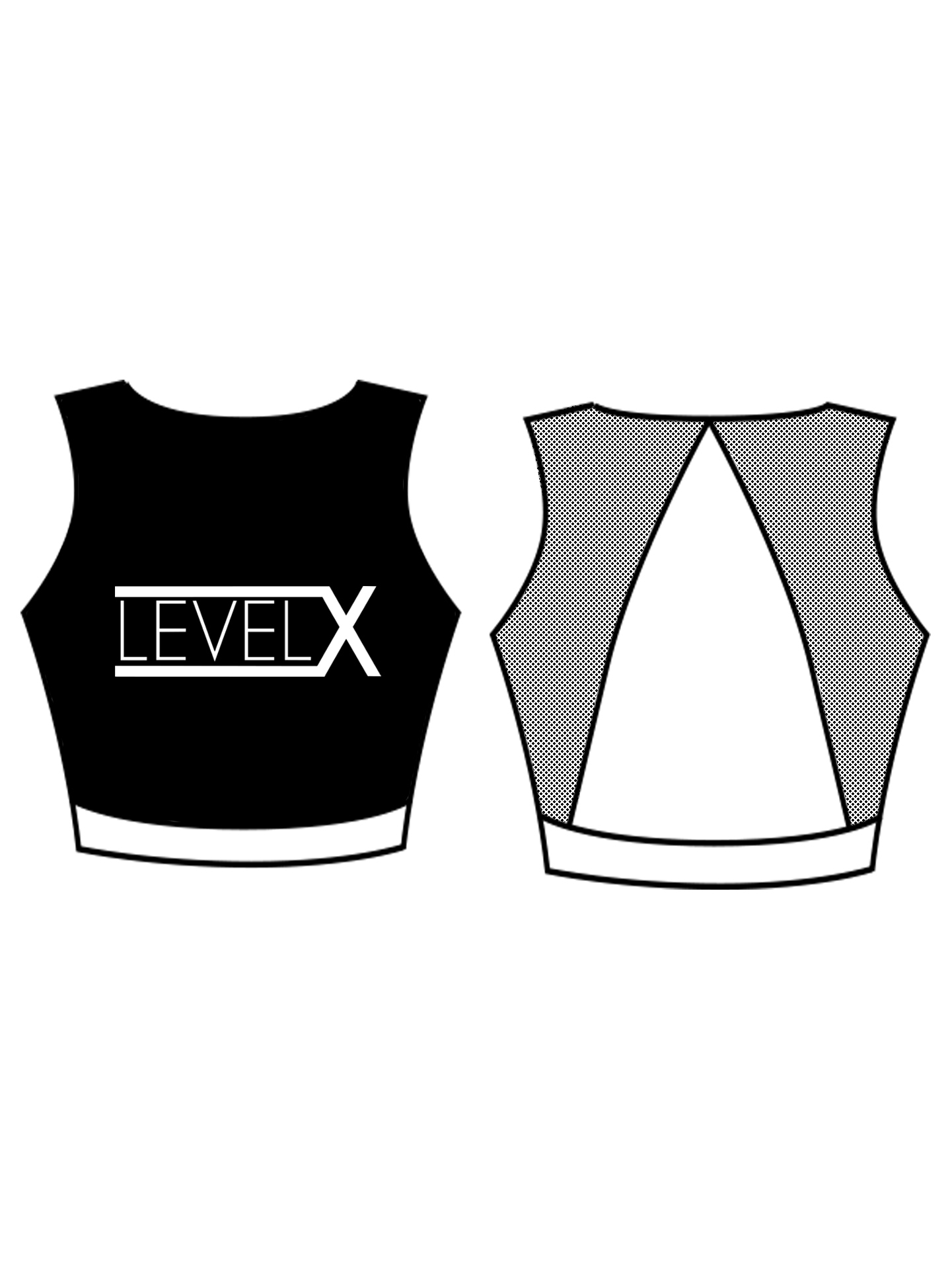 Level X Custom Lycra Crop Top Style 10 - **CUSTOM LYCRA 6-8 WEEK LEAD TIME**
