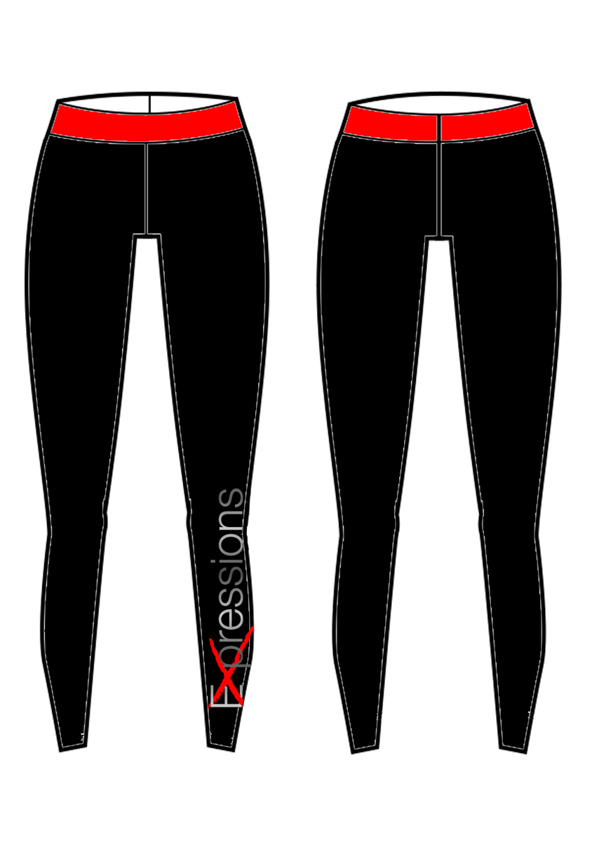 Expressions Theatre Arts Team Meryl Leggings**CUSTOM LYCRA 6-8 WEEK LEAD TIME**