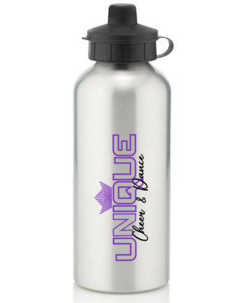 Unique Cheer And Dance Silver Water Bottle
