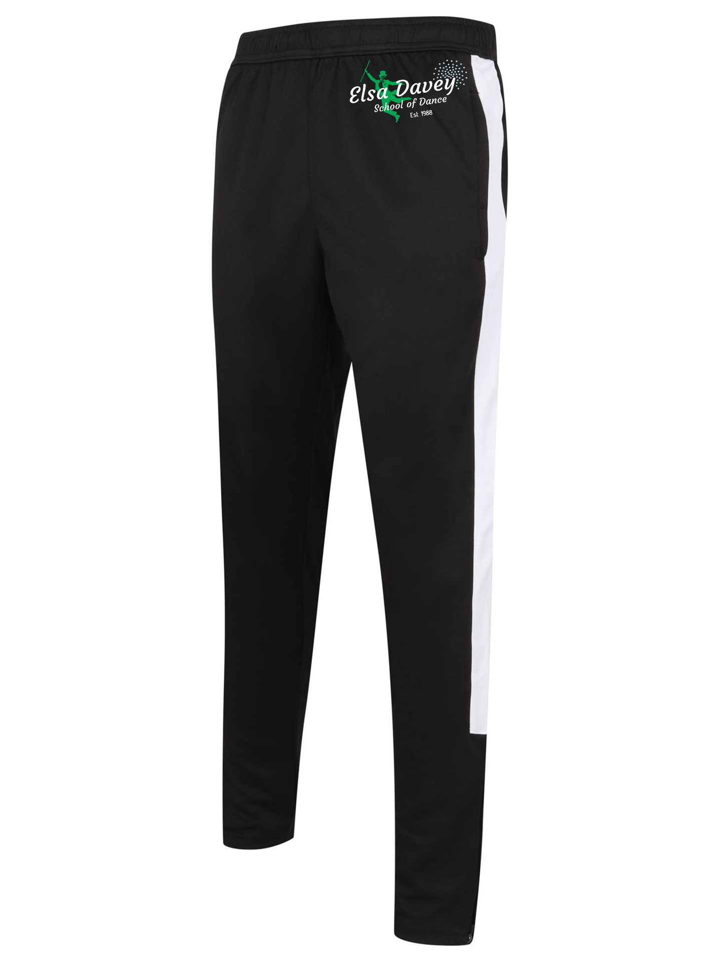 Elsa Davey School of Dance Black and White Tracksuit Bottoms