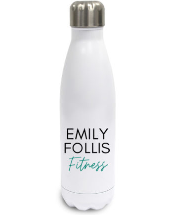 Emily Follis Fitness Tall White Water Bottle