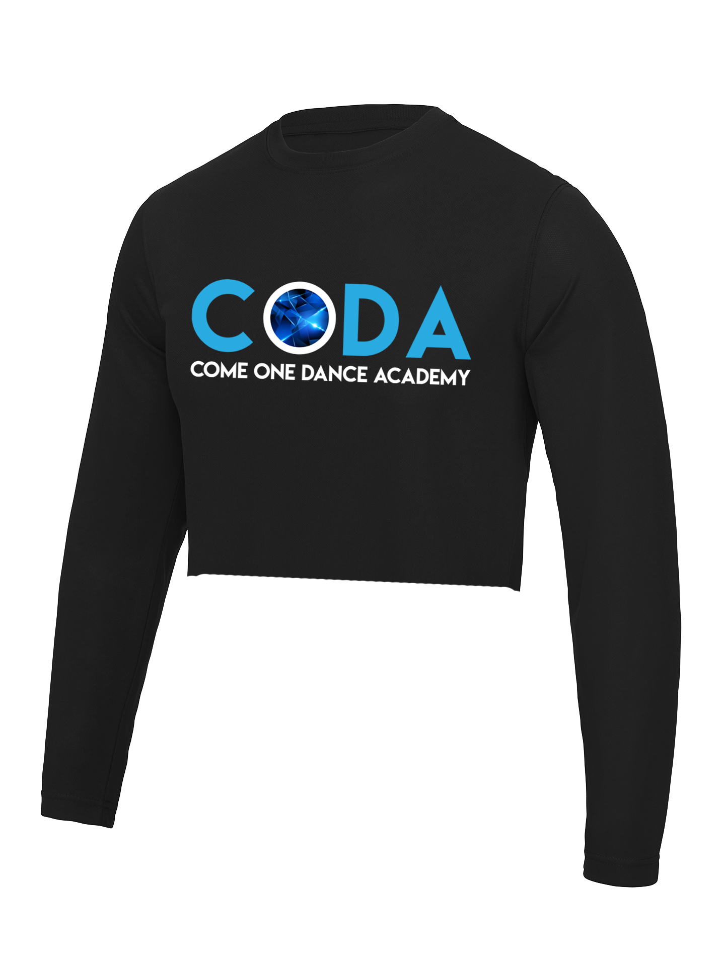 Come One Dance Academy Plain Print Cropped Long Sleeved T-Shirt