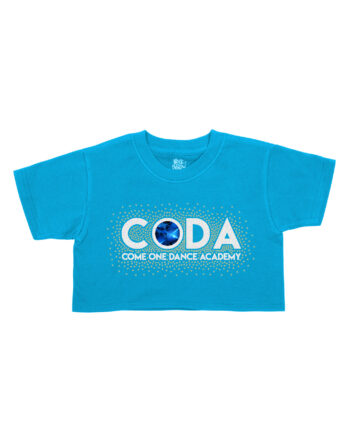 Come One Dance Academy Glitter and Rhinestone Cropped T-Shirt