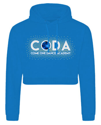 Come One Dance Academy Glitter And Rhinestone Cropped Hoodie