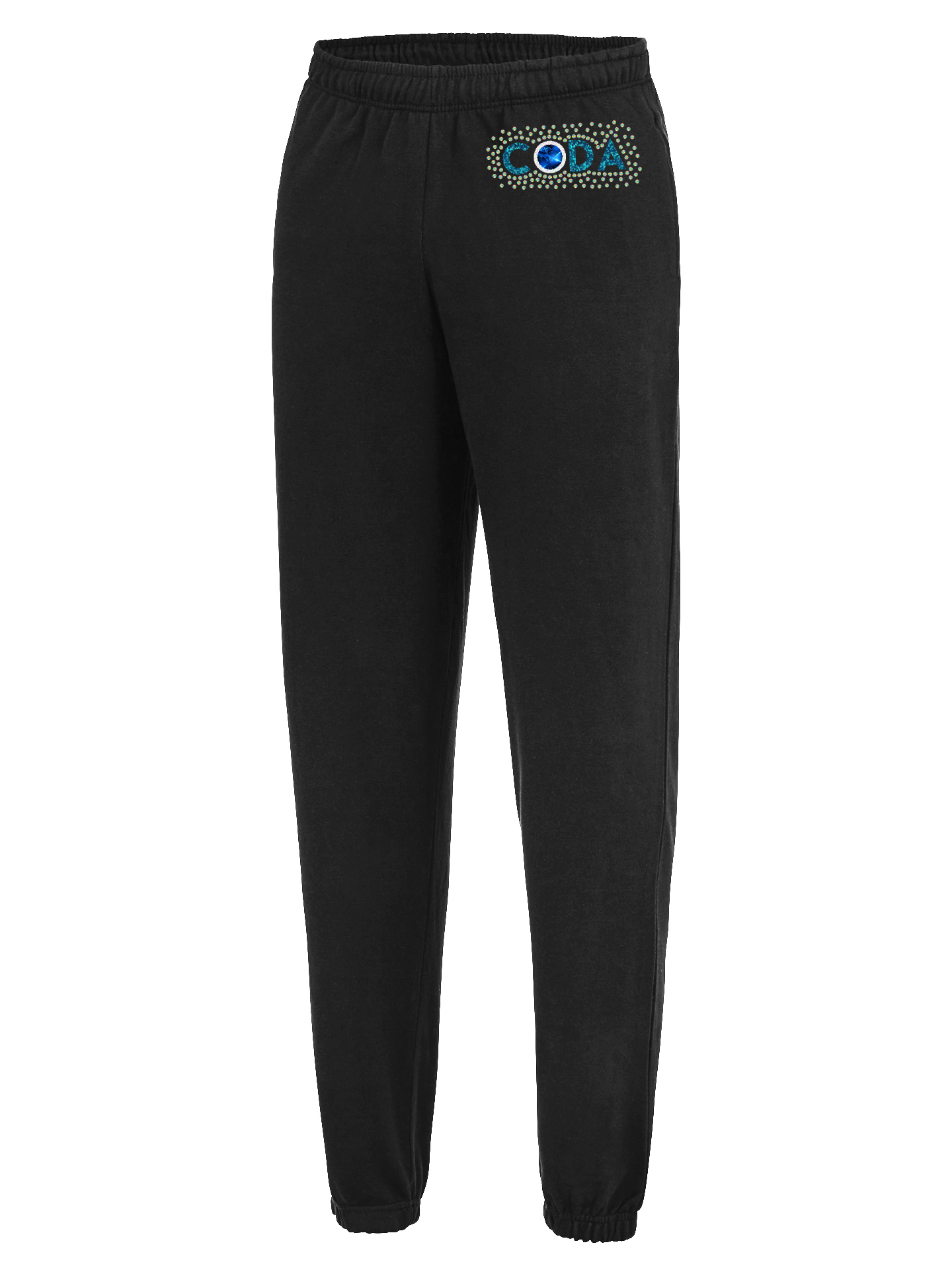 Come One Dance Academy Glitter And Rhinestone Cuffed Joggers