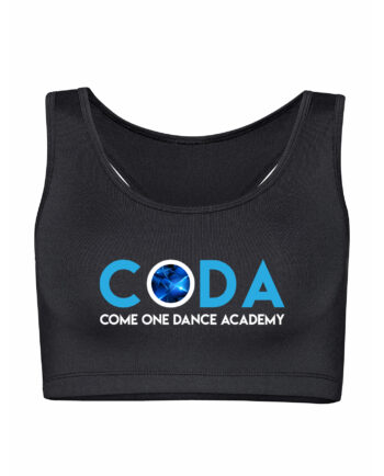 Come One Dance Academy Plain Print Sports Bra