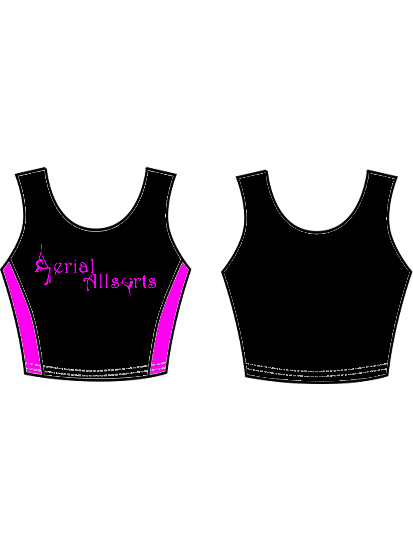 Aerial Allsorts Custom Lycra Crop Top - **CUSTOM LYCRA 6-8 WEEK LEAD TIME**