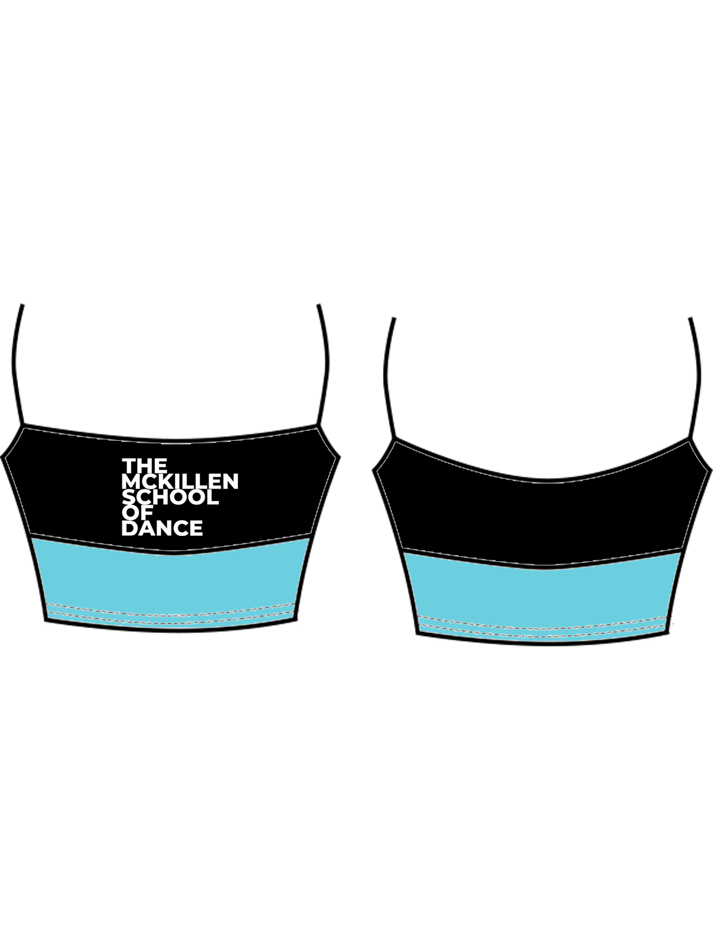 The McKillen School of Dance Custom Lycra Crop Top - Style 1 - **CUSTOM LYCRA 6-8 WEEK LEAD TIME**