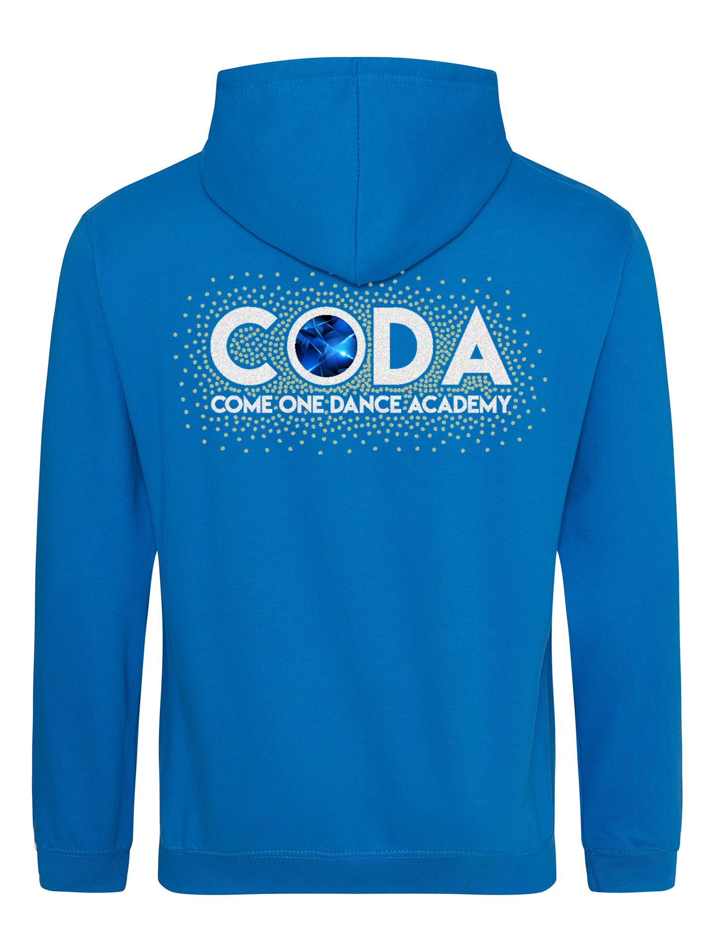 Come One Dance Academy Glitter And Rhinestone Zipped Hoodie - Image 3