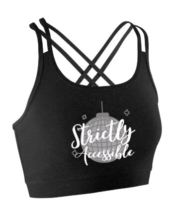 Hazlitt Institute Strictly Accessible Back Detail Lycra Crop Top