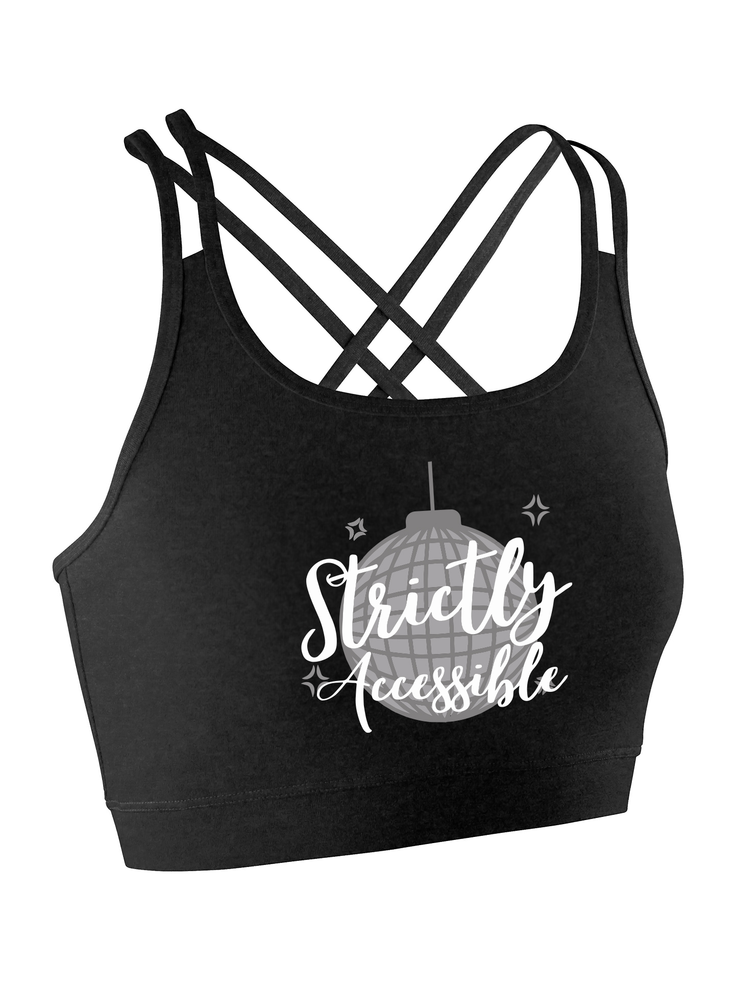 Hazlitt Institute Strictly Accessible Back Detail Lycra Crop Top
