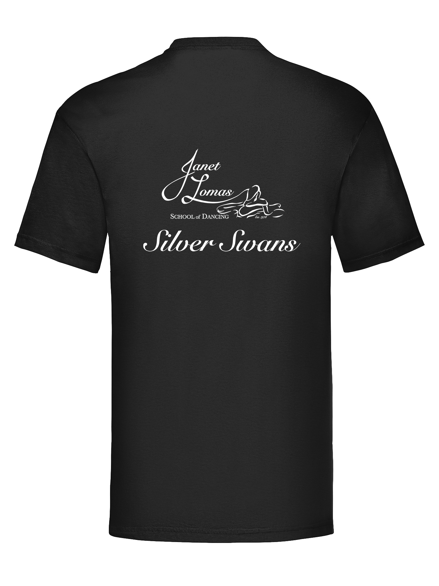 Janet Lomas School Of Dancing Silver Swans Coloured T-Shirt - Image 7
