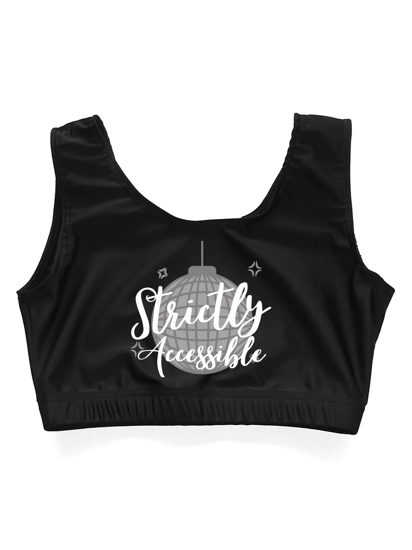 Hazlitt Institute Strictly Accessible Lycra Crop Top