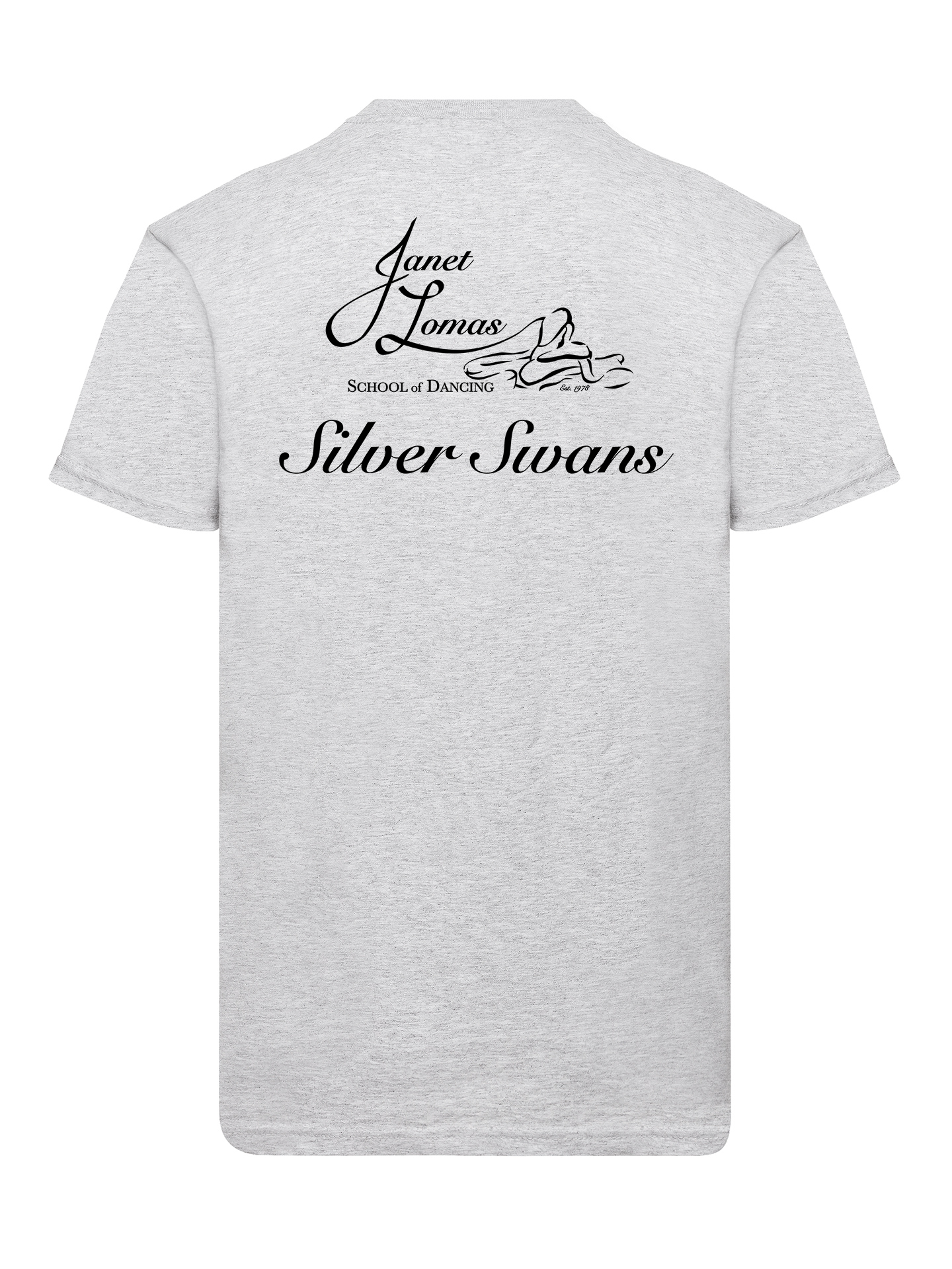 Janet Lomas School Of Dancing Silver Swans Coloured T-Shirt - Image 6