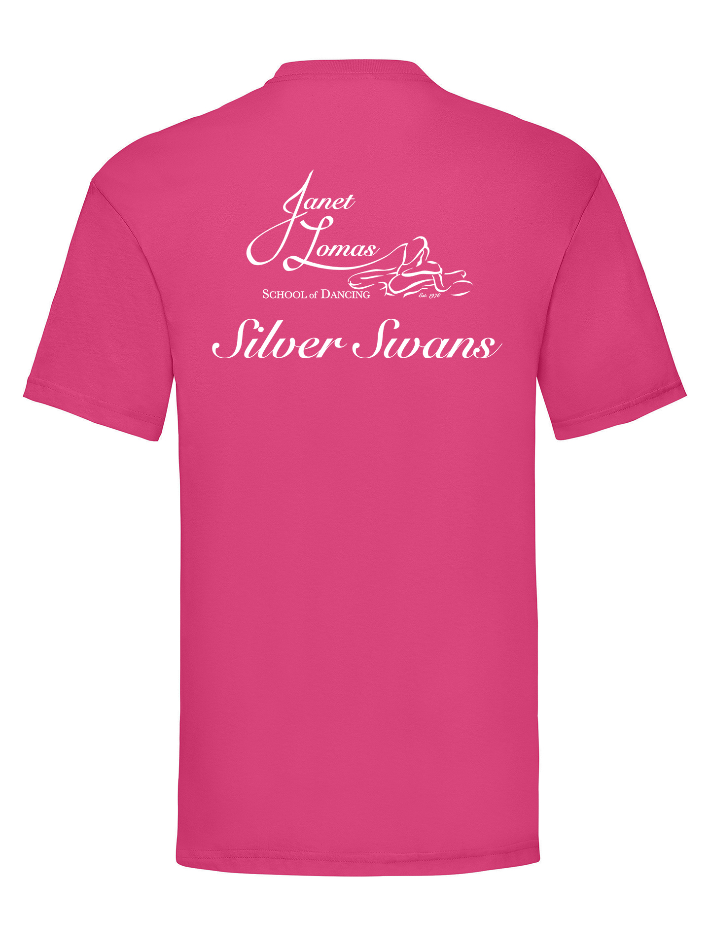 Janet Lomas School Of Dancing Silver Swans Coloured T-Shirt - Image 5