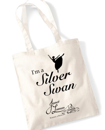 Janet Lomas School Of Dancing Silver Swans Tote Bag