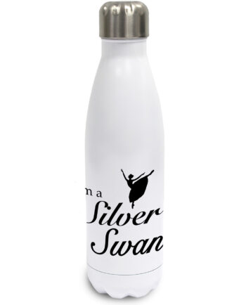 Janet Lomas School Of Dancing Silver Swans White Stainless Steel Drinks Bottle