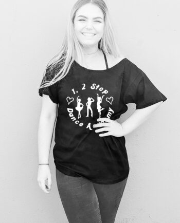 1,2 Step Dance Academy Wide Neck T-Shirt