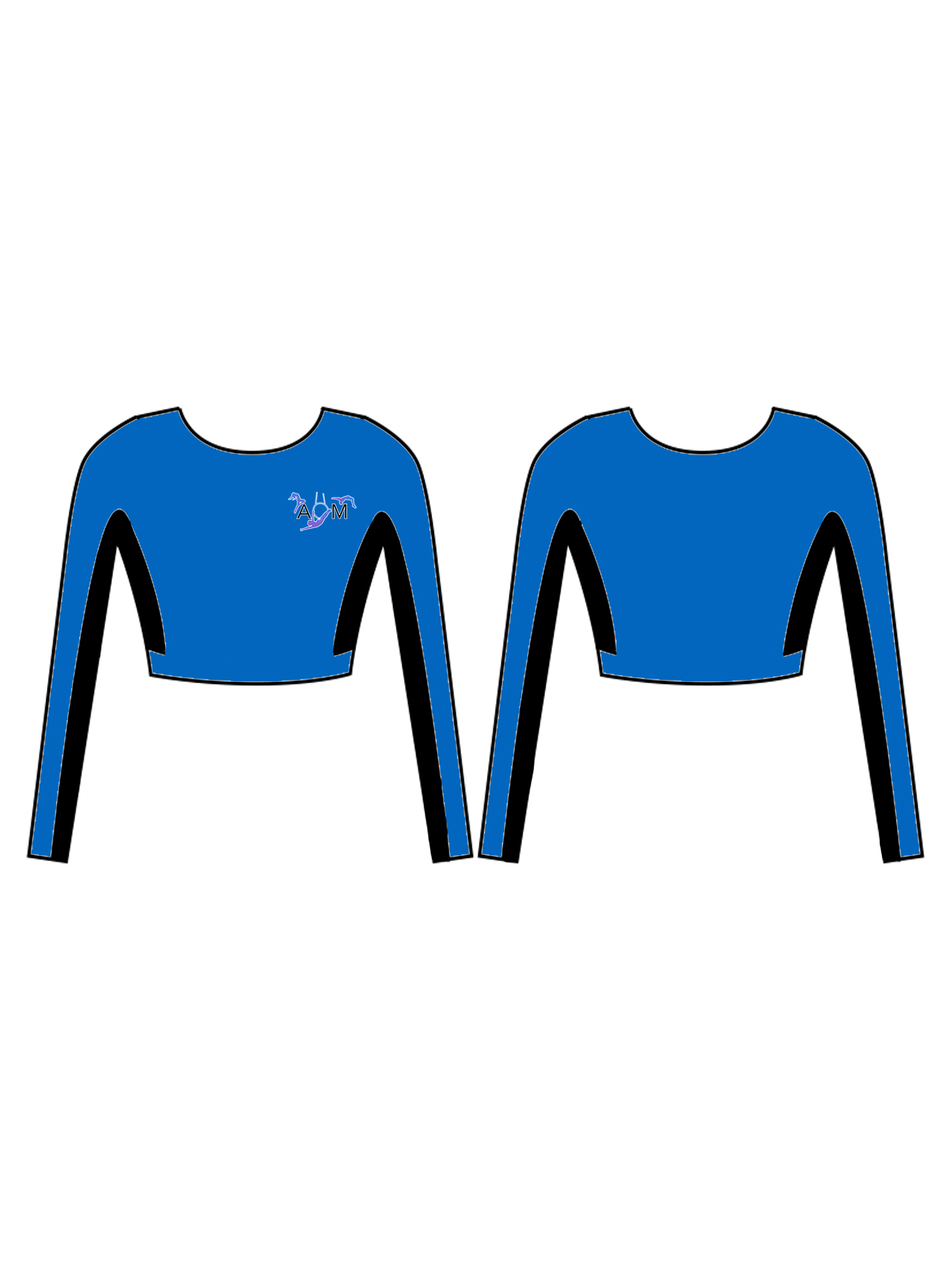 Academy Of Movement Custom Lycra Long Sleeve Crop Top - **CUSTOM LYCRA 6-8 WEEK LEAD TIME** - Image 4