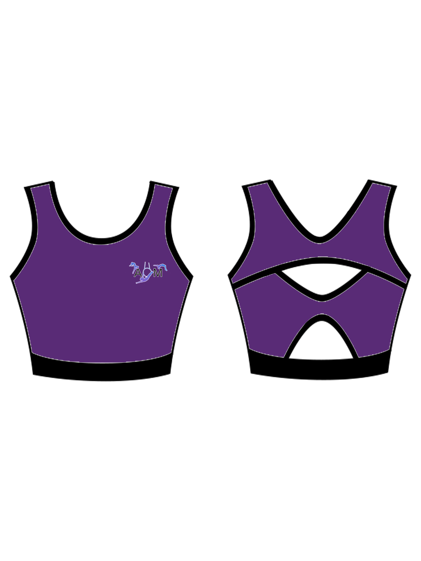 Academy Of Movement Custom Lycra Crop Top - **CUSTOM LYCRA 6-8 WEEK LEAD TIME**