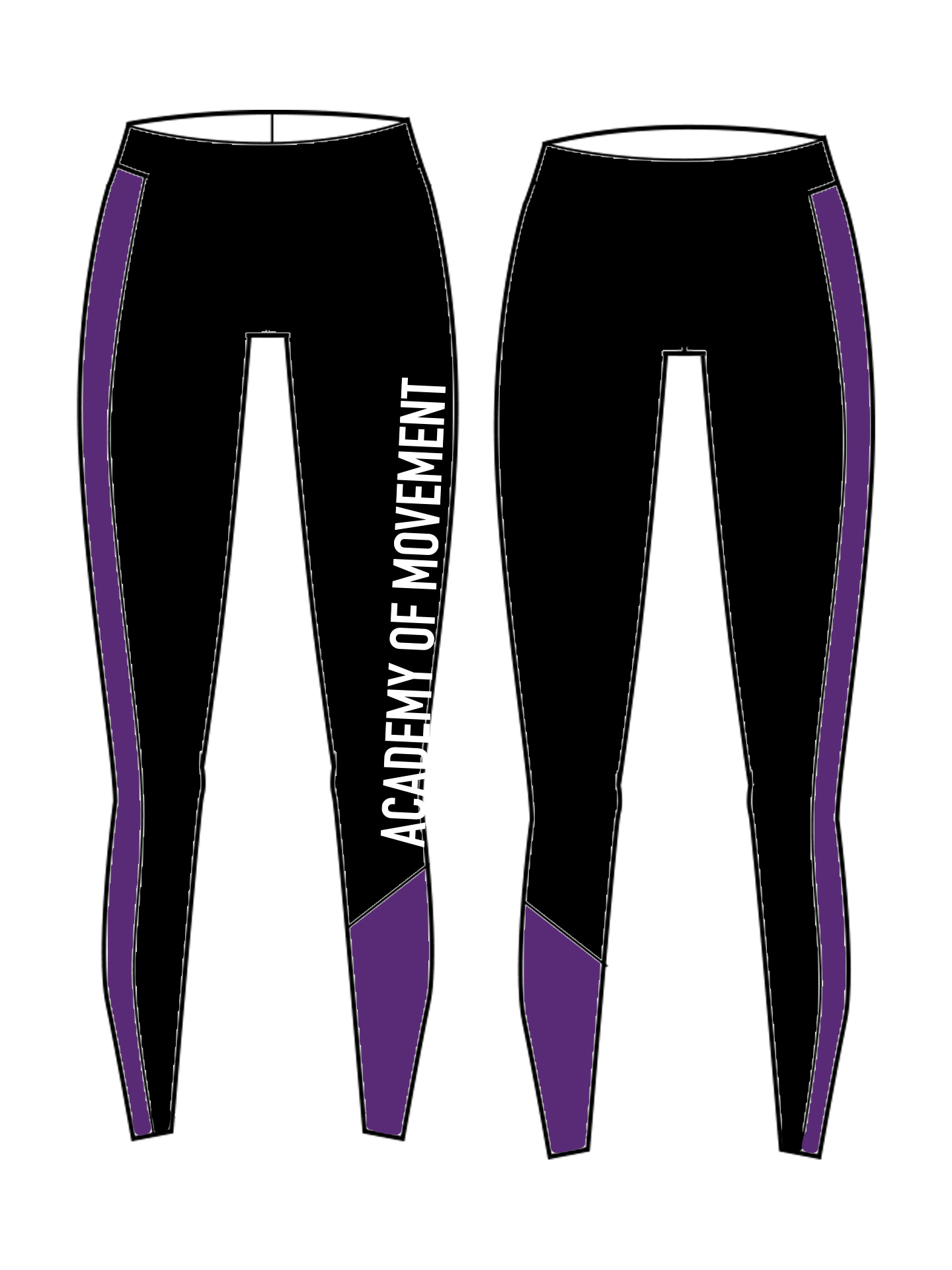 Academy Of Movement Custom Lycra Leggings - **CUSTOM LYCRA 6-8 WEEK LEAD TIME**