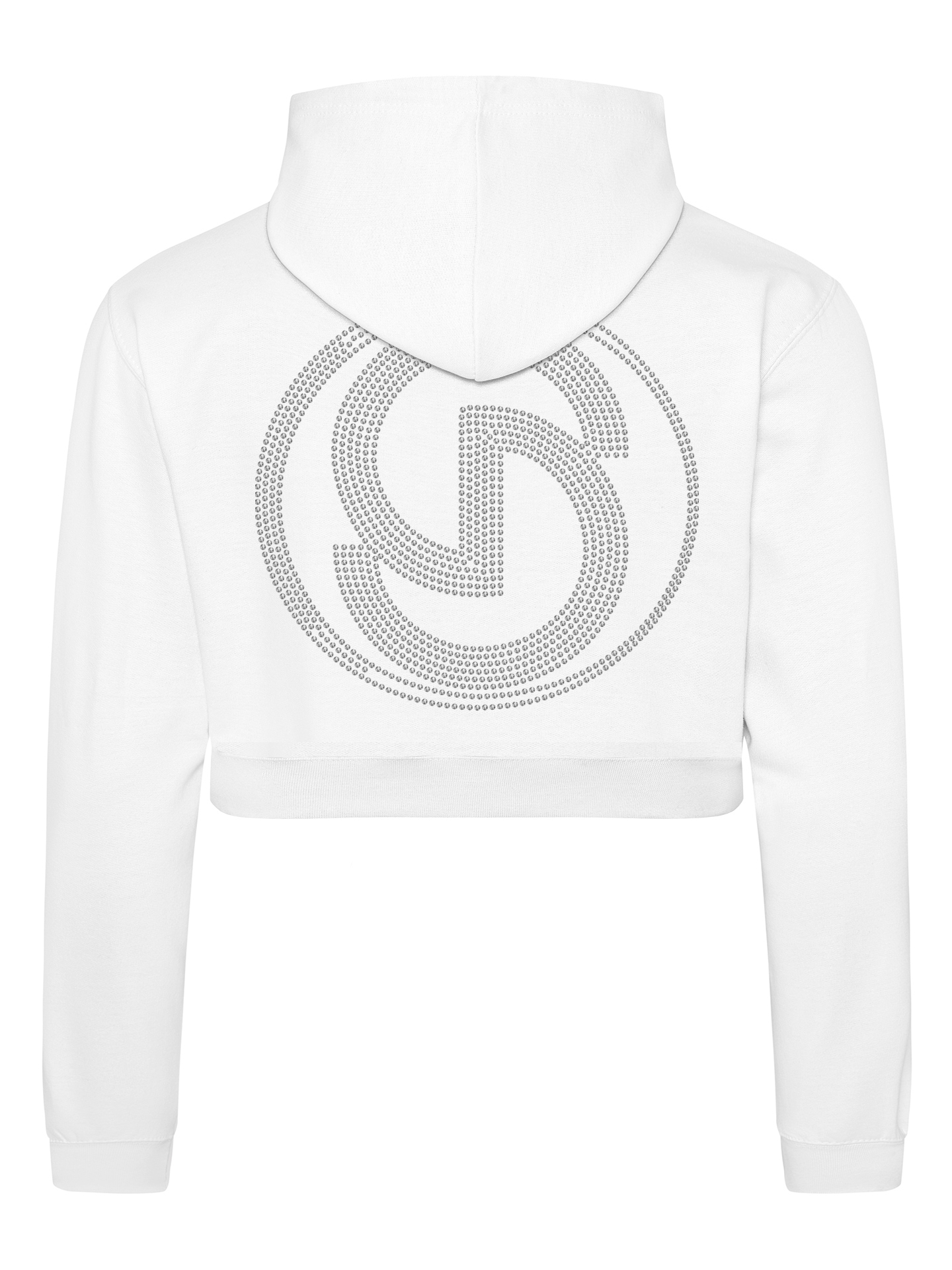 Solar Dance Rhinestone Cropped Hoodie - Image 3