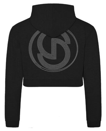 Solar Dance Rhinestone Cropped Hoodie