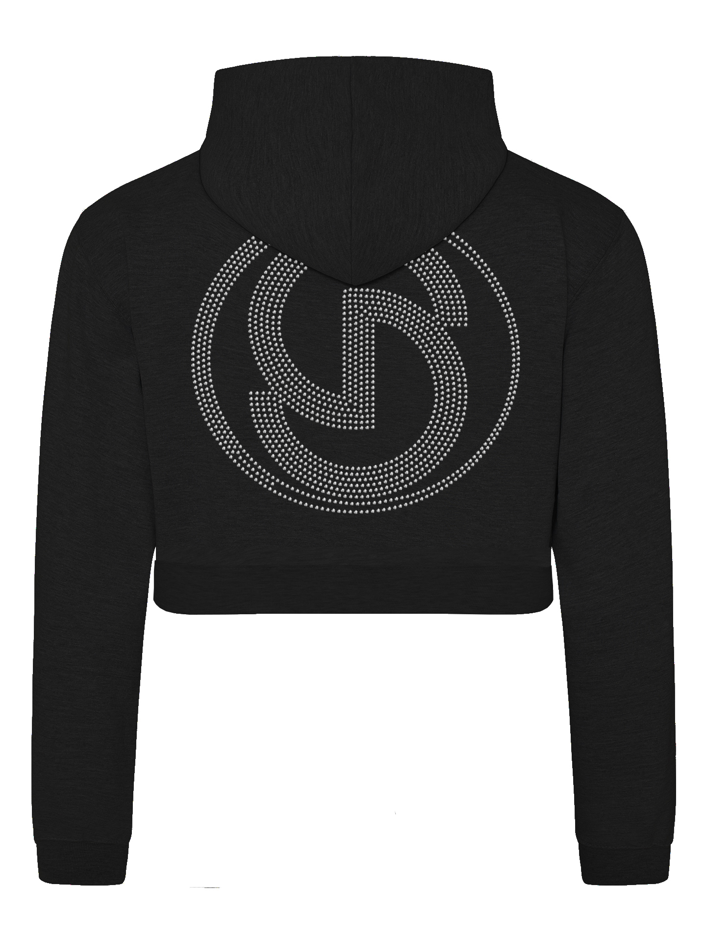 Solar Dance Rhinestone Cropped Hoodie