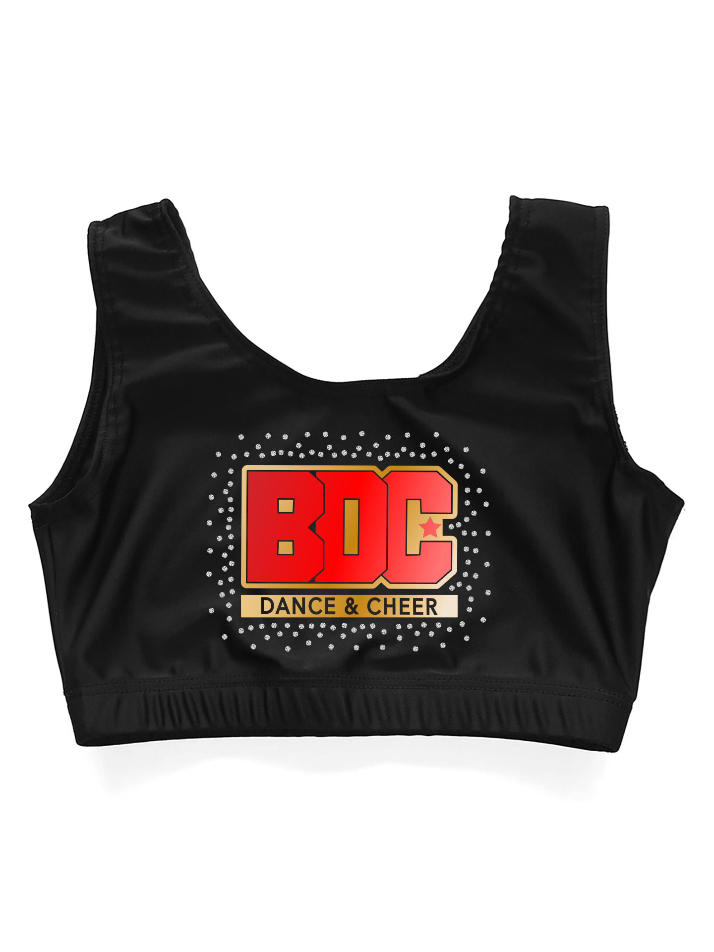 BDC Rhinestone Lycra Crop Top