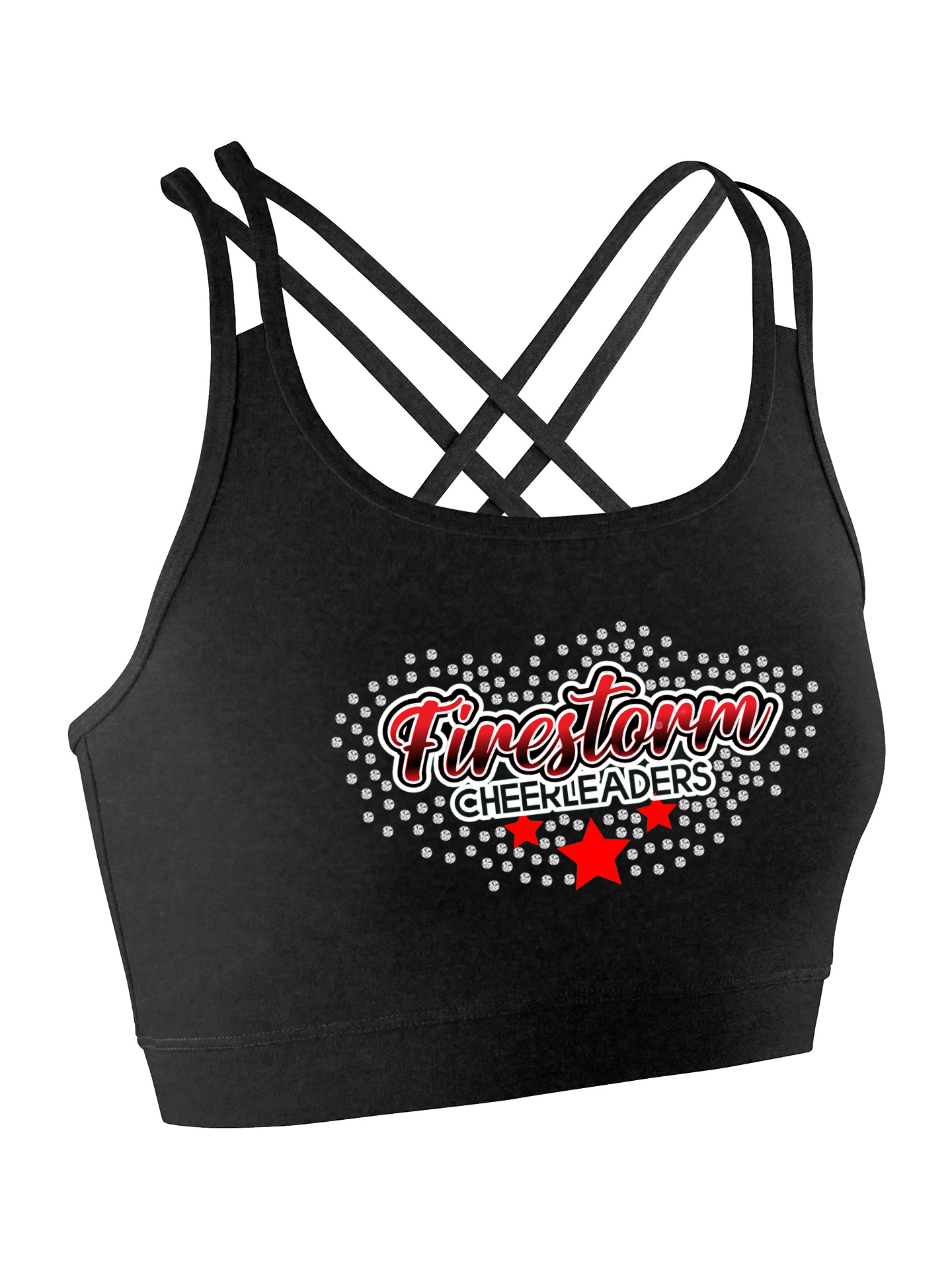 Firestorm Cheerleaders Back Detail Lycra Crop Top
