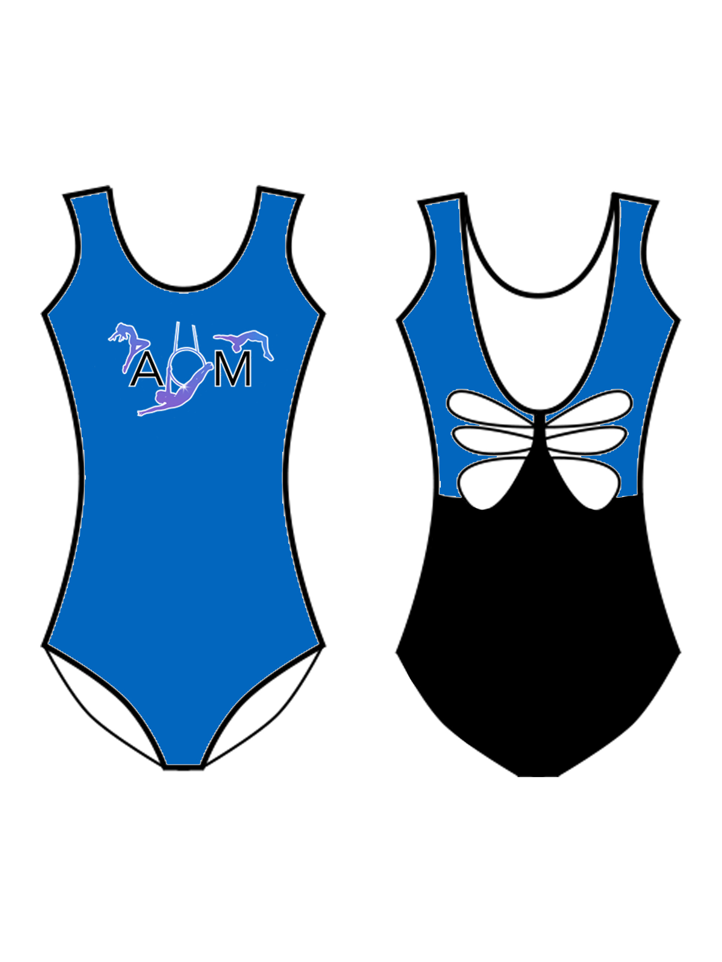 Academy Of Movement Custom Lycra Rhinestone Butterfly Leotard - **CUSTOM LYCRA 6-8 WEEK LEAD TIME** - Image 2