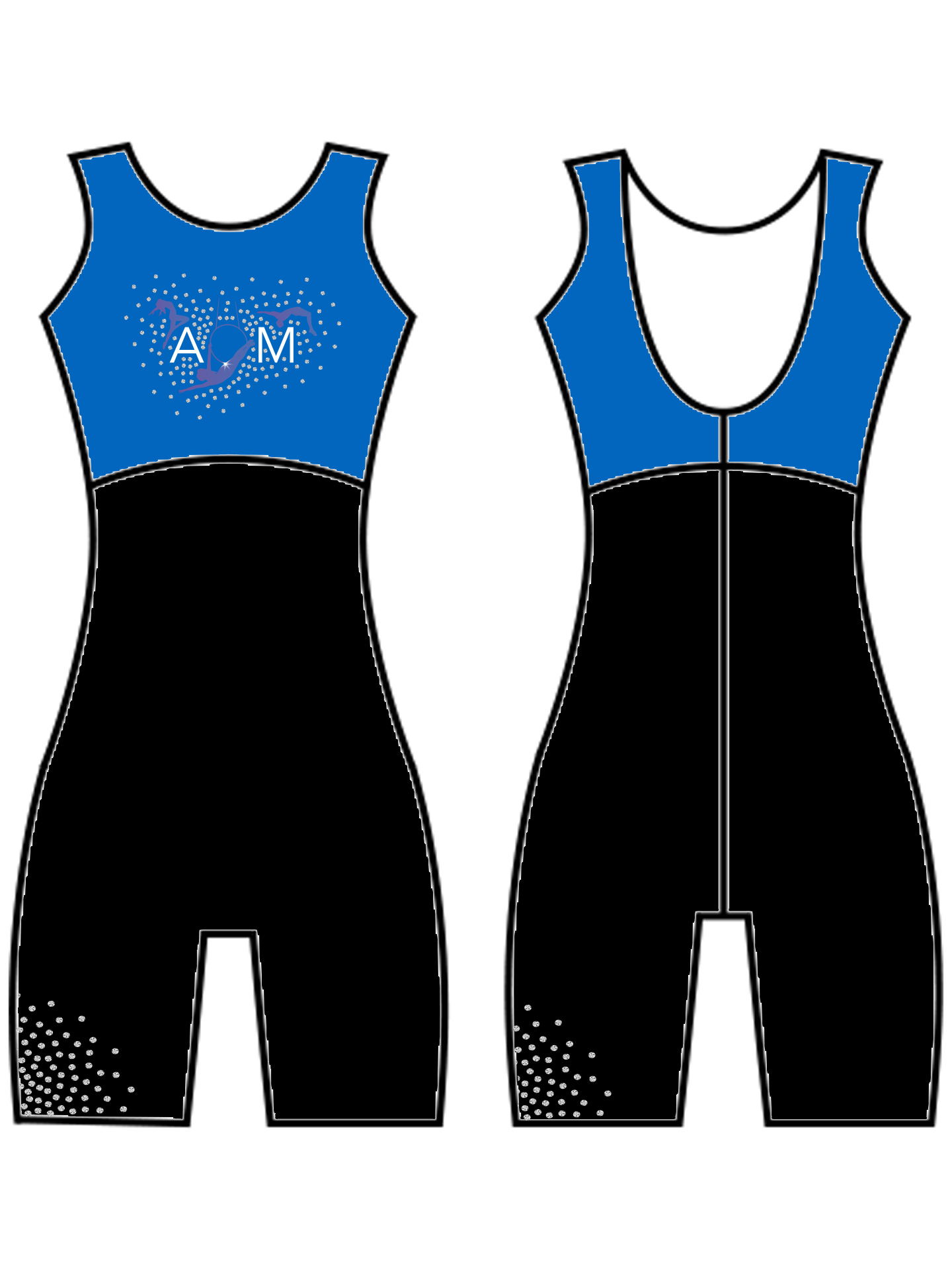 Academy Of Movement Custom Lycra Rhinestone Oregan Unitard - **CUSTOM LYCRA 6-8 WEEK LEAD TIME**